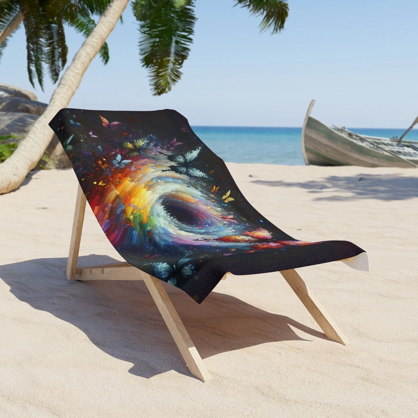 Beach Towel Butterfly Design Vibrant Printify