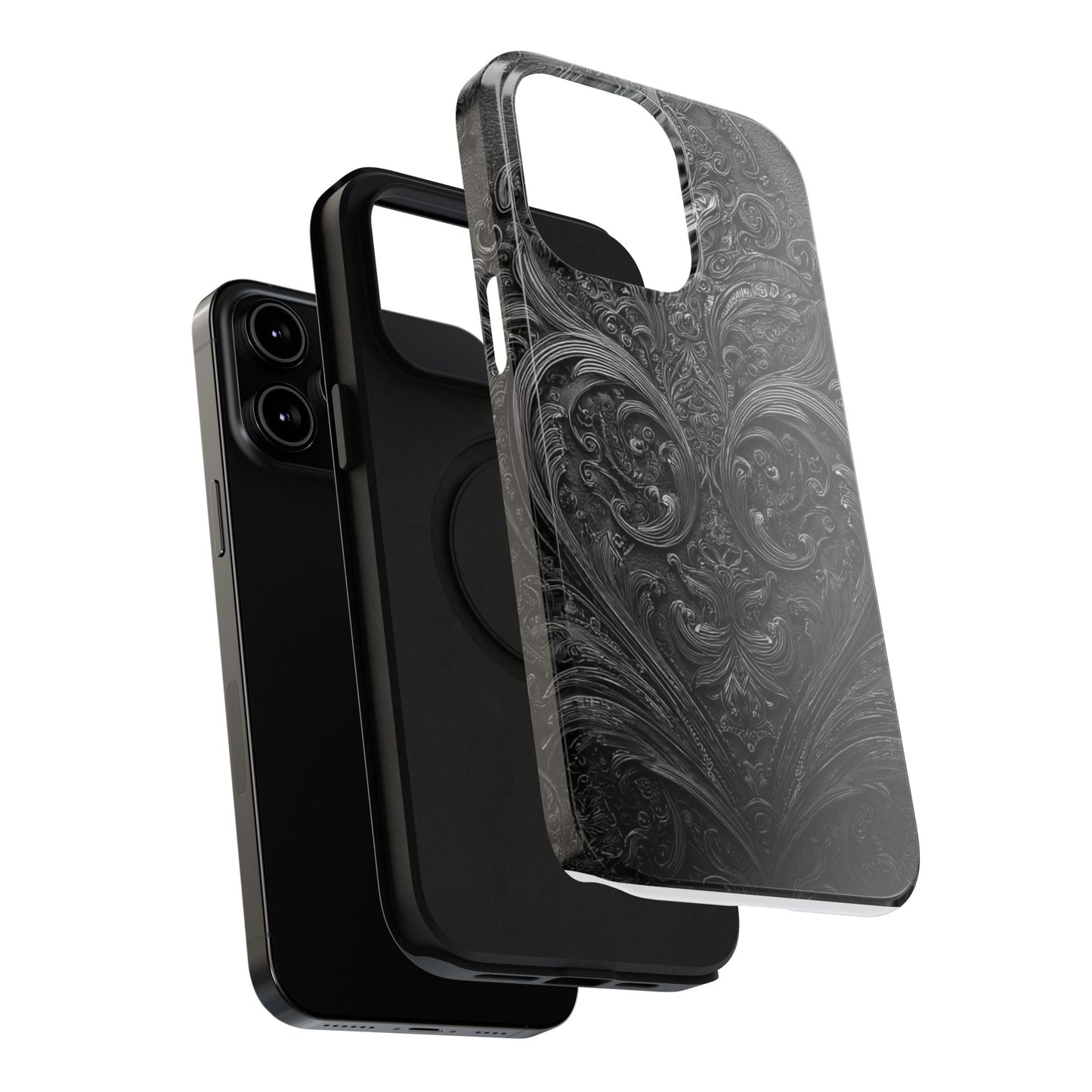 Phone Cases - Elegant Vintage Black Lace Design Printify
