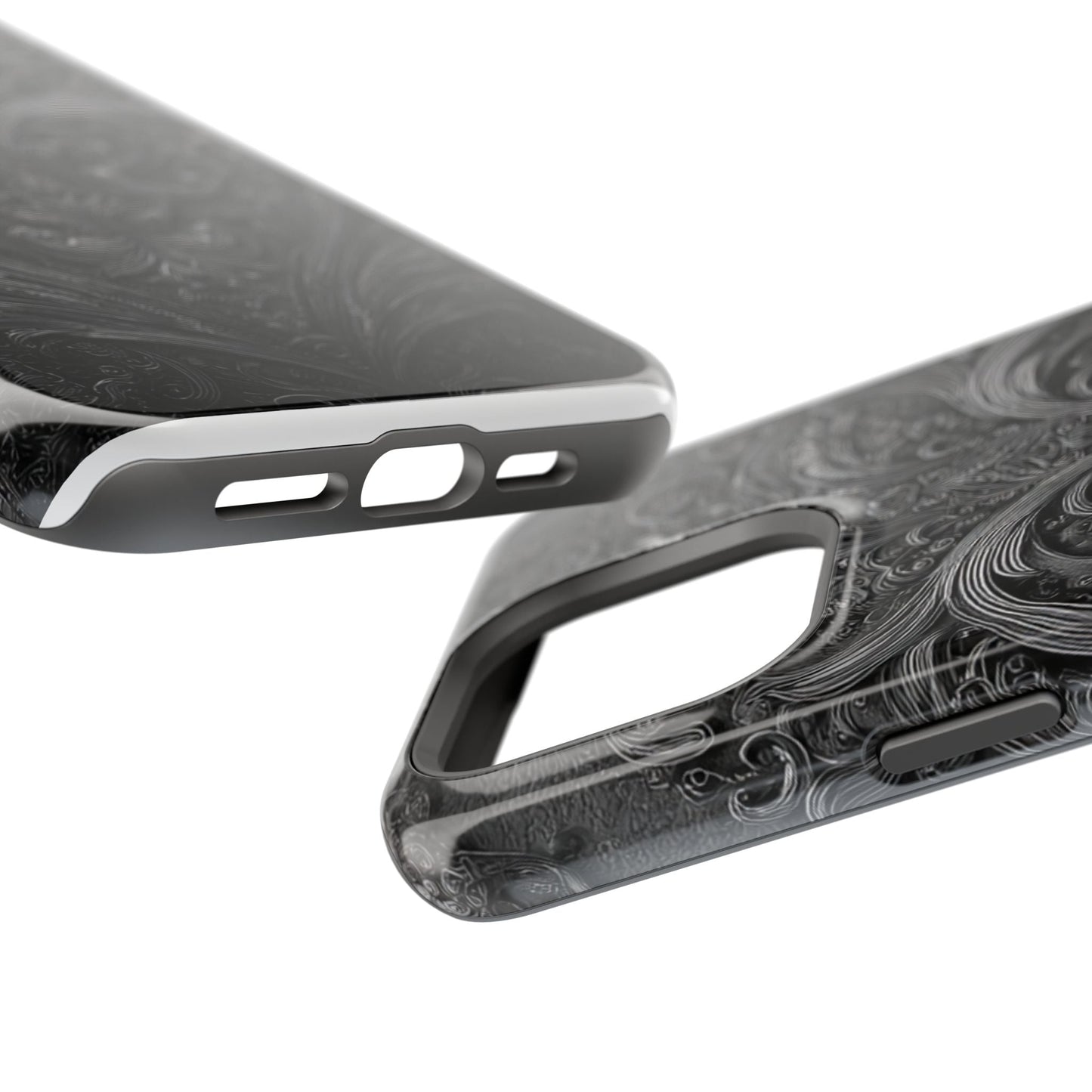 Phone Cases - Elegant Vintage Black Lace Design Printify