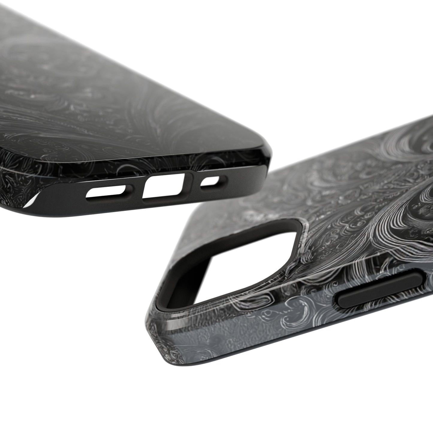 Phone Cases - Elegant Vintage Black Lace Design Printify
