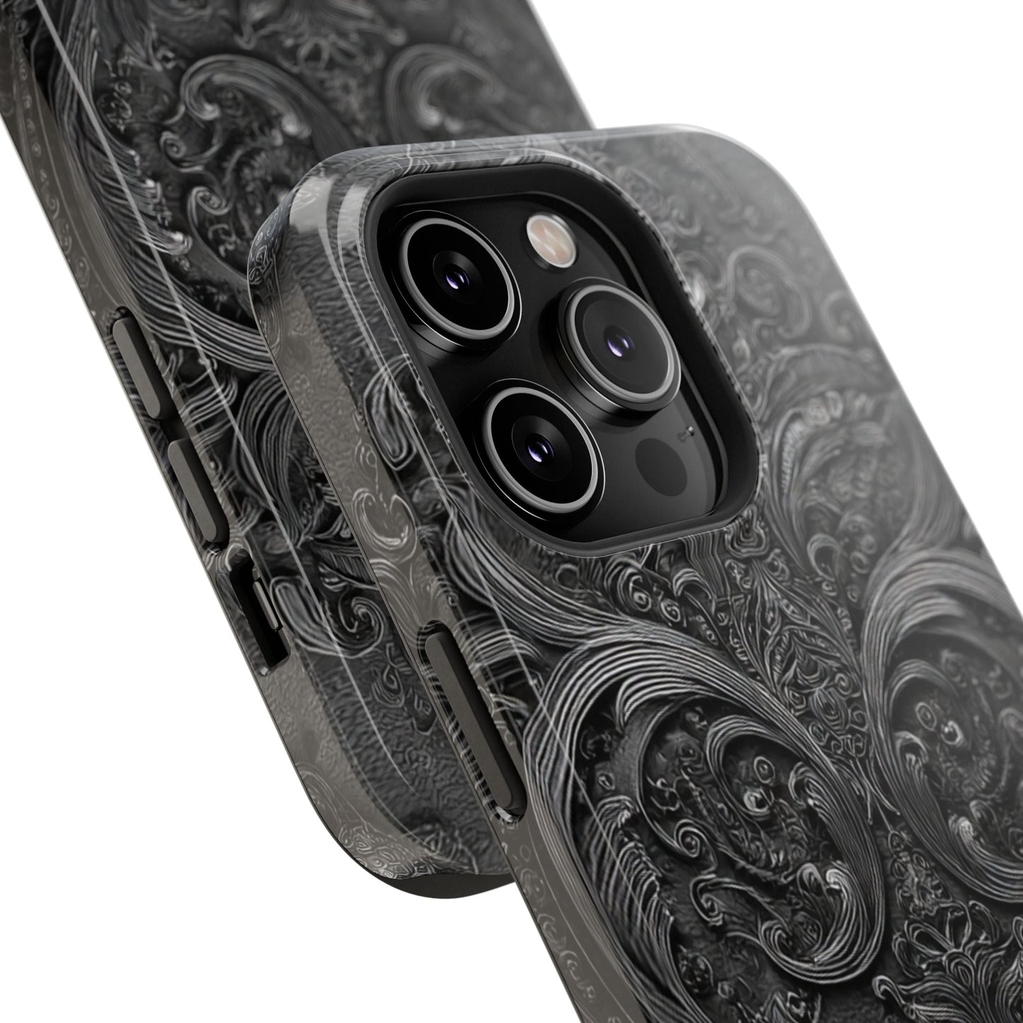 Phone Cases - Elegant Vintage Black Lace Design Printify