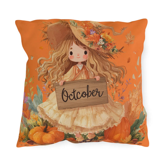 Fall Harvest Outdoor Pillow, Seasonal Decor, Autumn Cushion, Cozy Outdoor Living, October Decorations, Thanksgiving Home Accents Printify