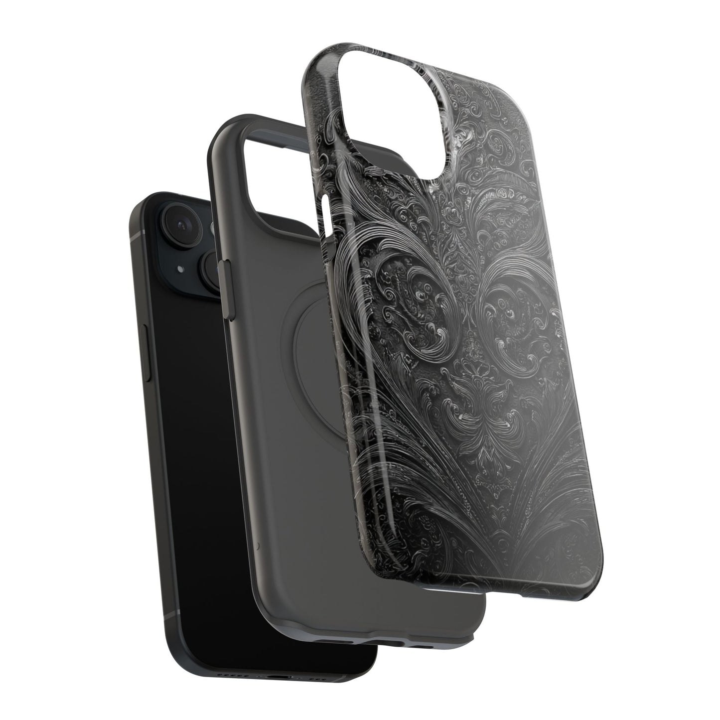 Phone Cases - Elegant Vintage Black Lace Design Printify