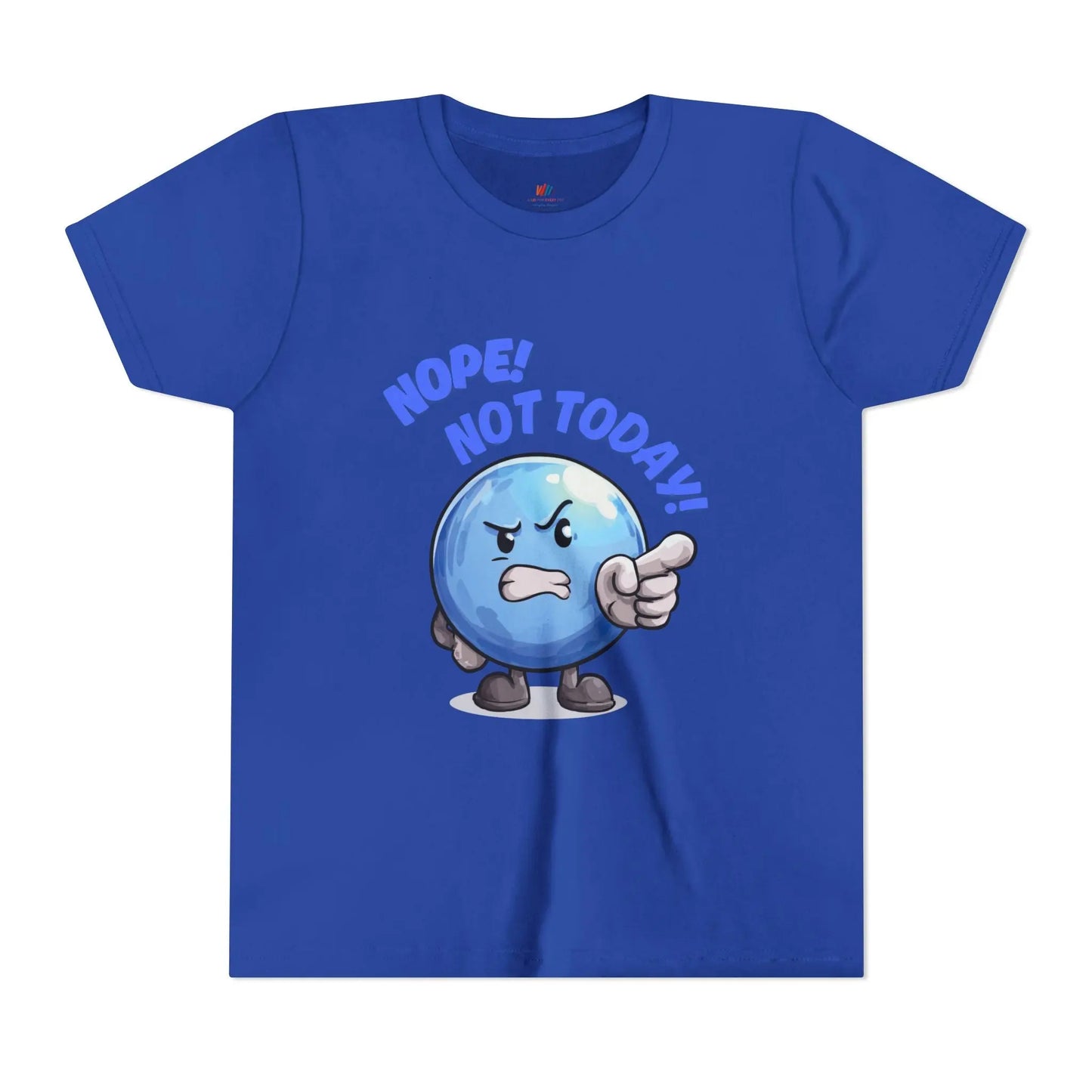 Funny Emoji Nope Not Today Youth Tee Printify