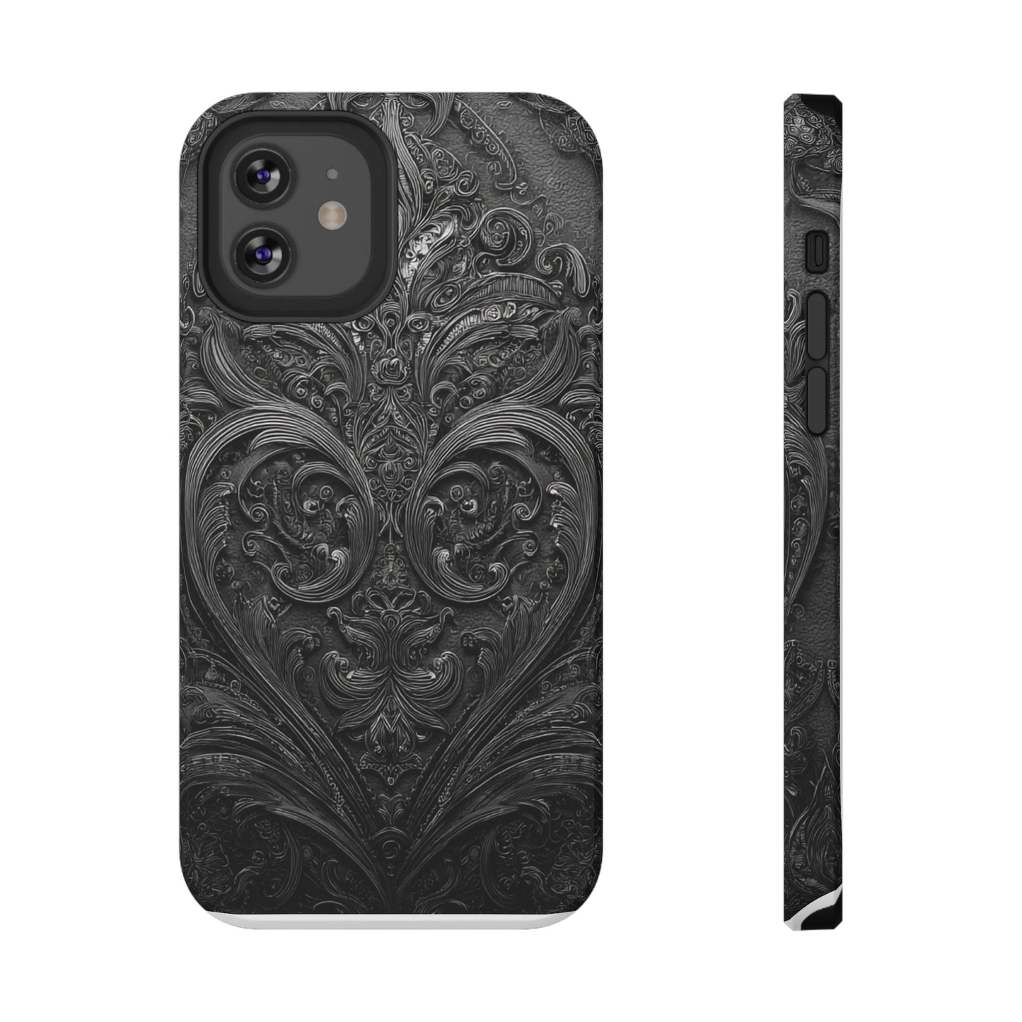Phone Cases - Elegant Vintage Black Lace Design Printify