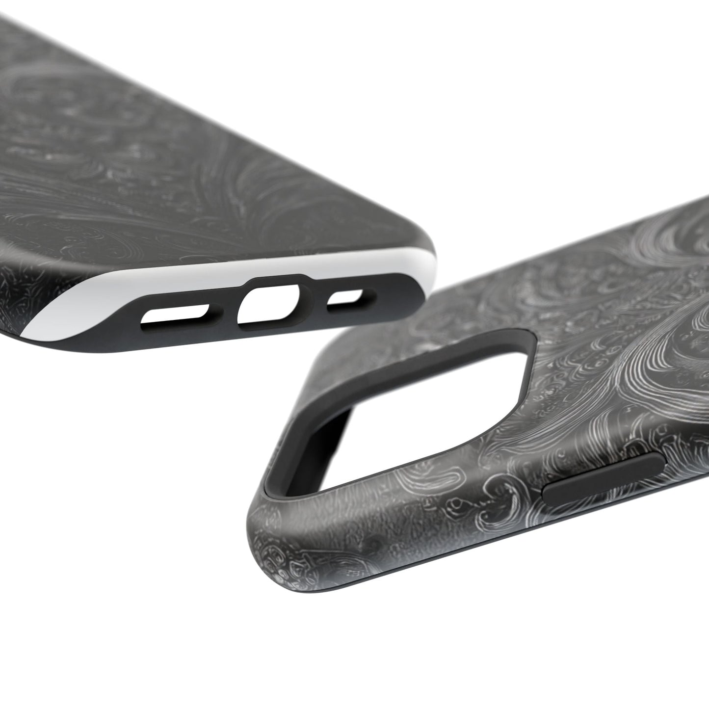 Phone Cases - Elegant Vintage Black Lace Design Printify