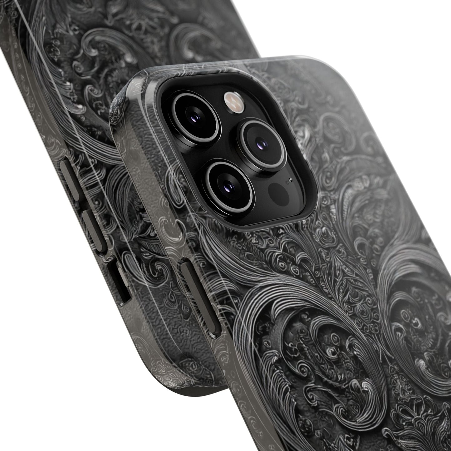 Phone Cases - Elegant Vintage Black Lace Design Printify