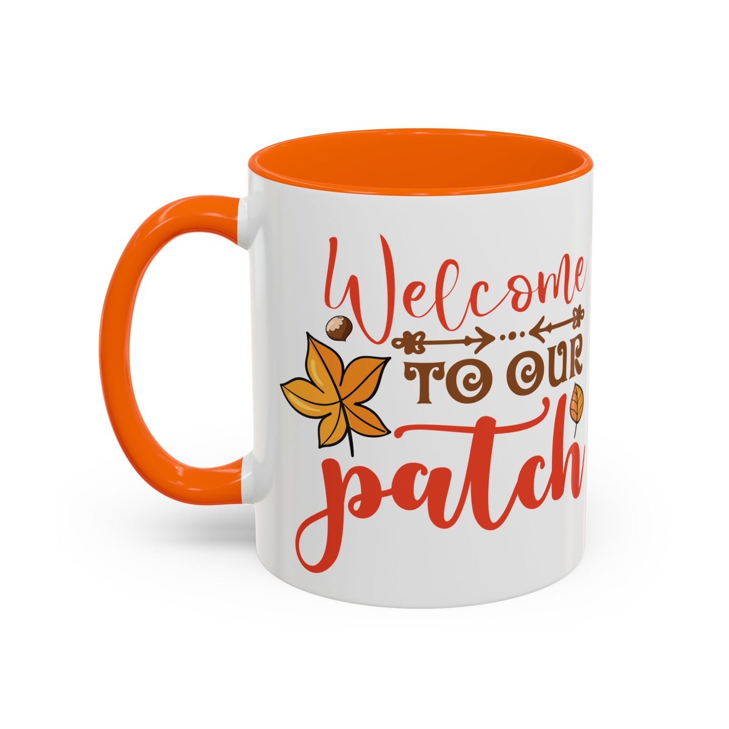 Accent Coffee Mug - Welcome to Our Patch Pumpkin Family Design