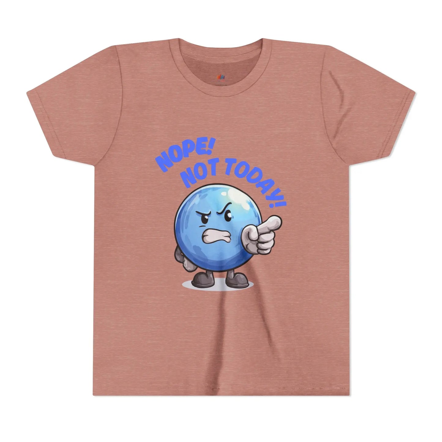 Funny Emoji Nope Not Today Youth Tee Printify