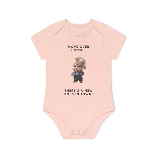 Baby Boss Organic Bodysuit - Adorable Infant Clothing, Funny Baby Gift, Cute Newborn Outfit, Perfect for Baby Showers, Milestone Photos Printify