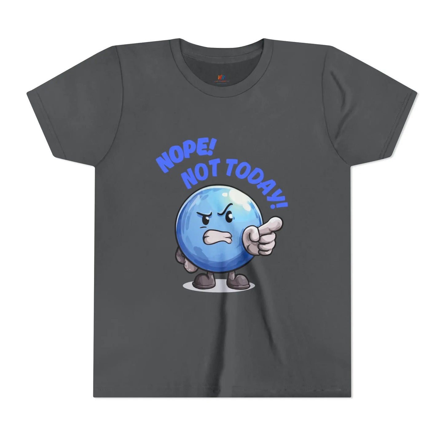 Funny Emoji Nope Not Today Youth Tee Printify