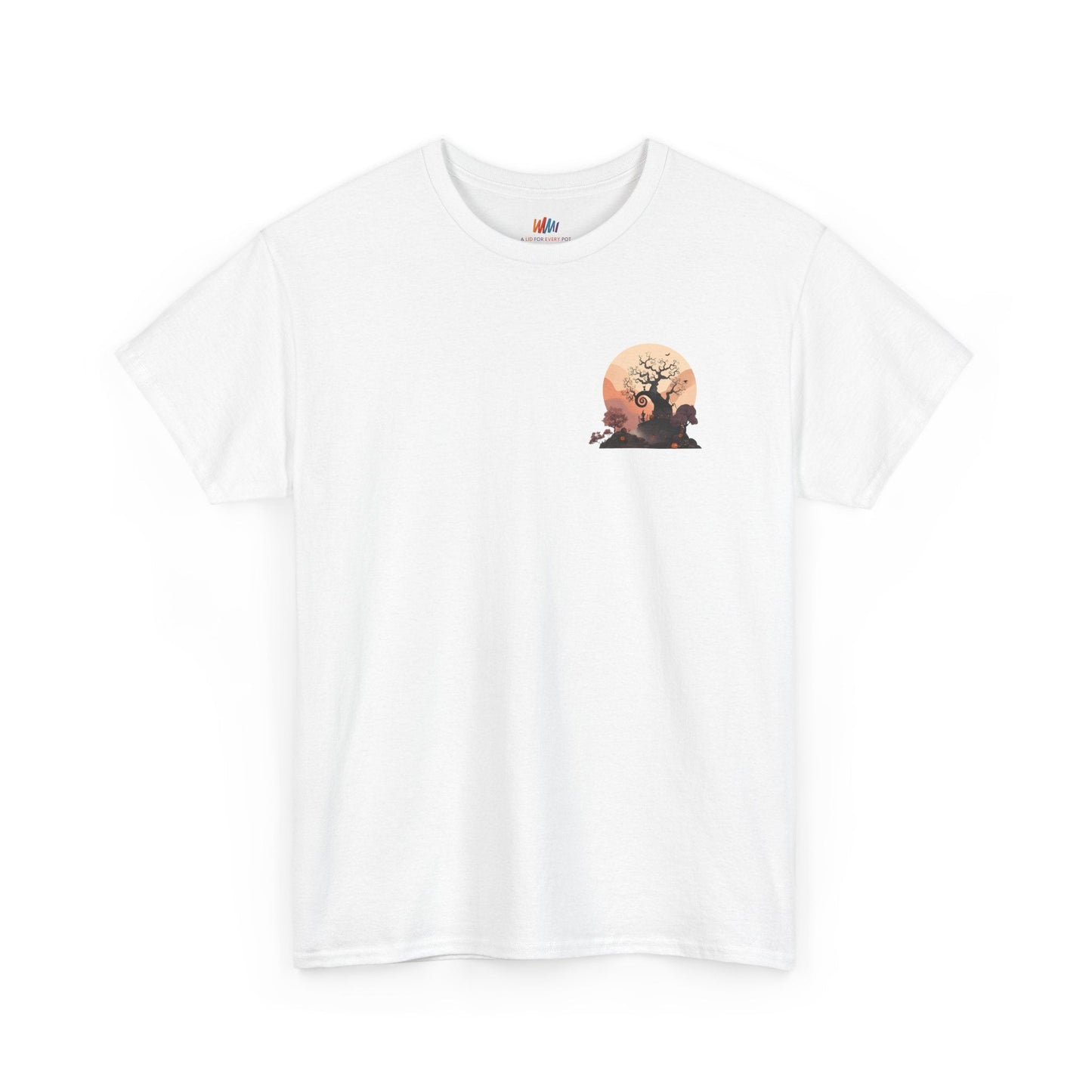 Spooky Sunset Tee, Halloween Shirt, Fall Apparel, Unisex Graphic Tee, Autumn Vibes, Cozy Casual Wear Printify