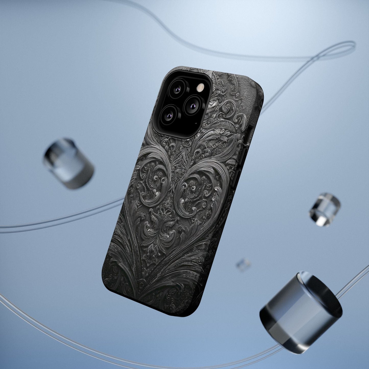 Phone Cases - Elegant Vintage Black Lace Design Printify