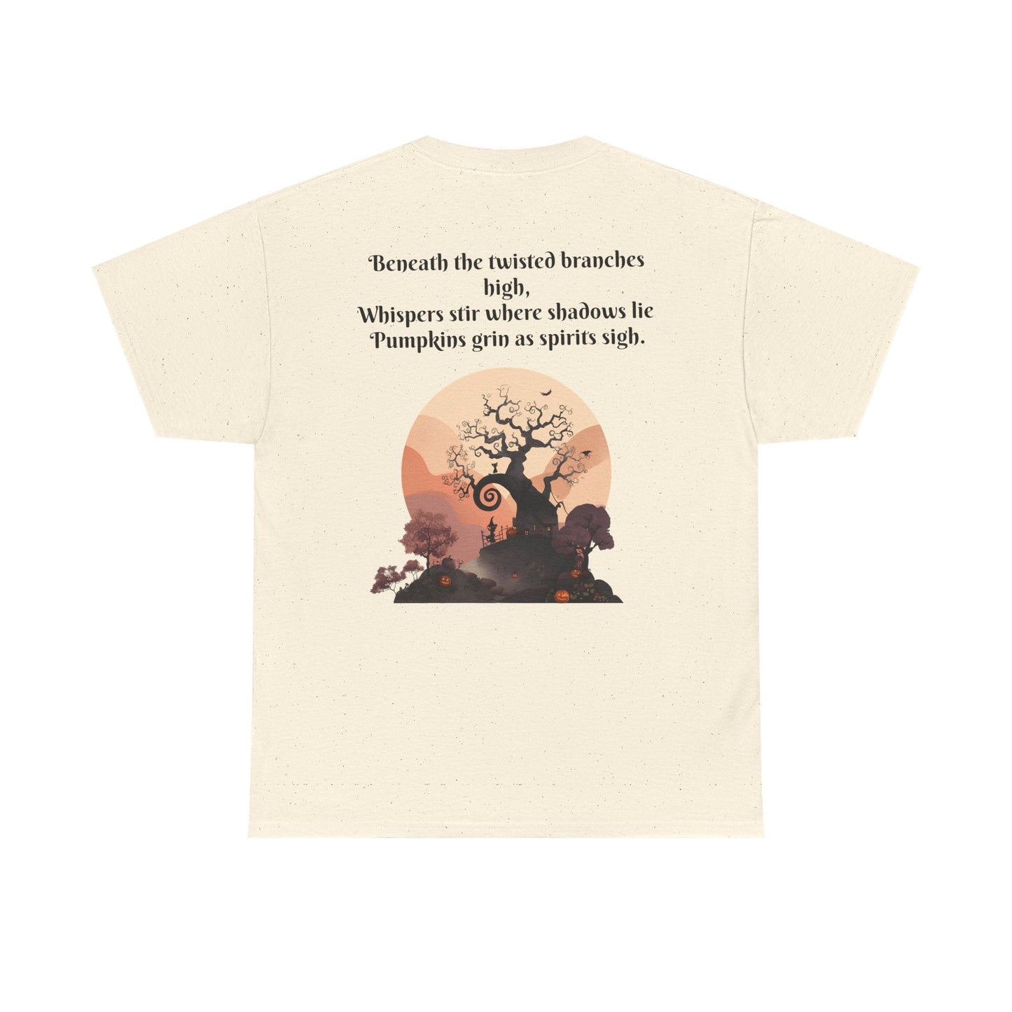 Spooky Sunset Tee, Halloween Shirt, Fall Apparel, Unisex Graphic Tee, Autumn Vibes, Cozy Casual Wear Printify