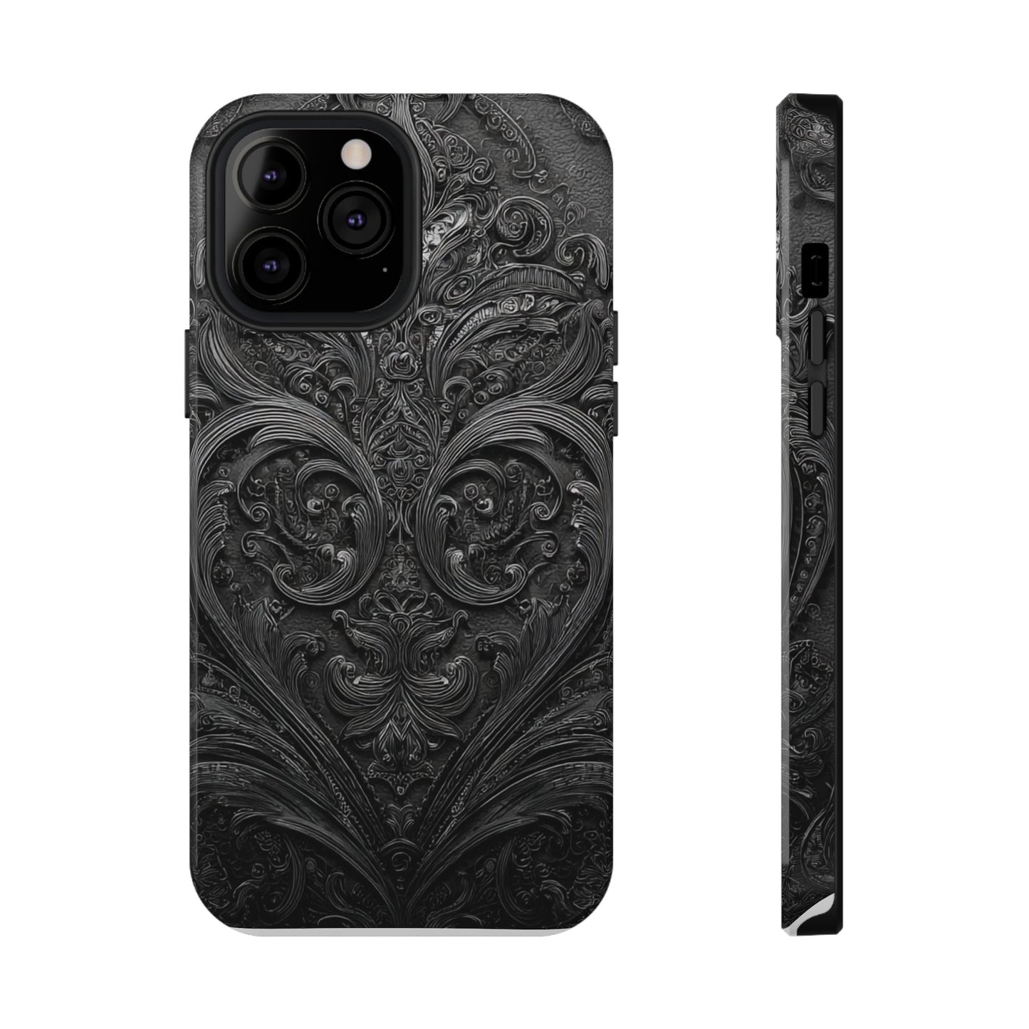 Phone Cases - Elegant Vintage Black Lace Design Printify