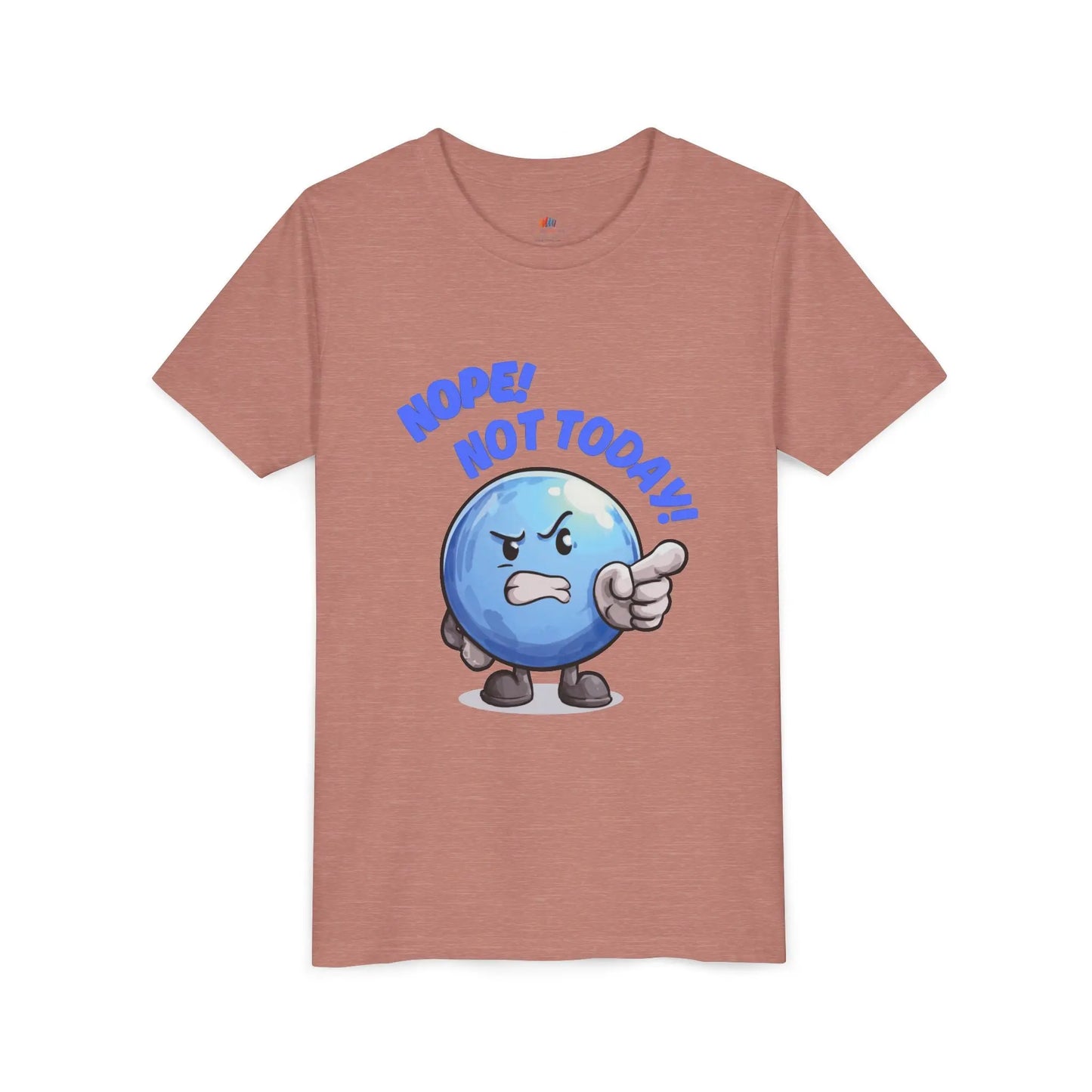 Funny Emoji Nope Not Today Youth Tee Printify