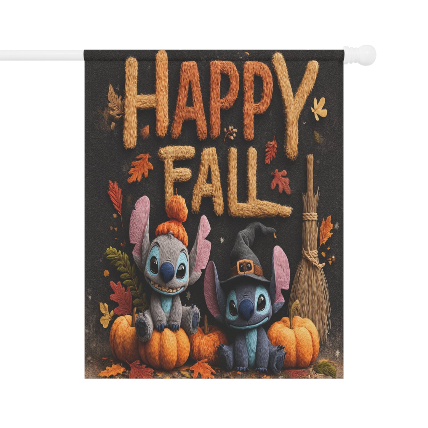 Autumn Garden Banner, Fall Decor, Happy Fall Flag, Outdoor Home Decoration, Halloween Yard Sign, Seasonal Garden Flag Printify