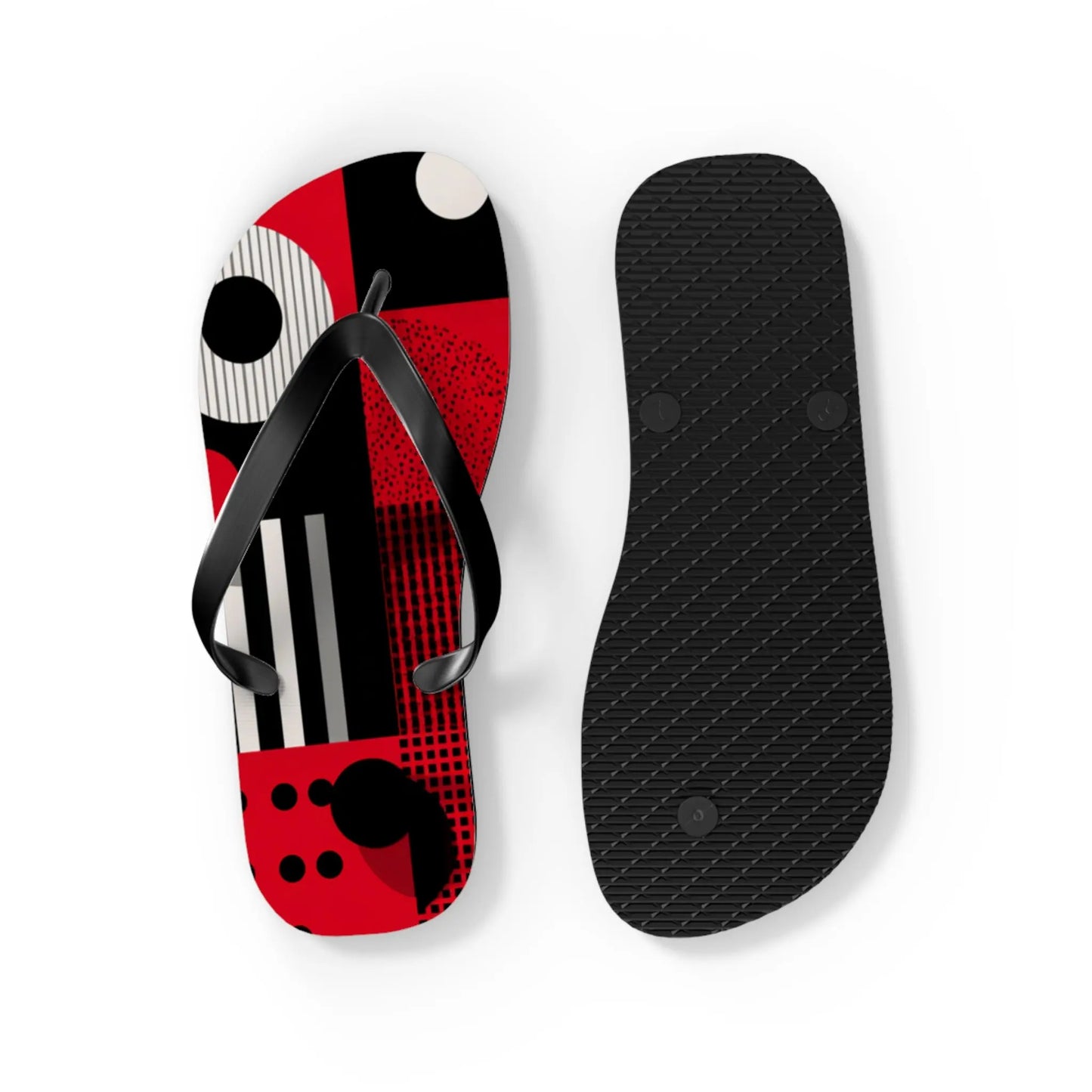 Flip Flops Ladybug Color inspired Geometric Patterns Printify