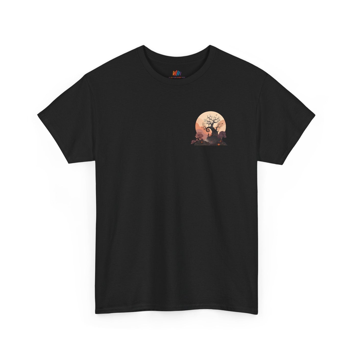 Spooky Sunset Tee, Halloween Shirt, Fall Apparel, Unisex Graphic Tee, Autumn Vibes, Cozy Casual Wear Printify