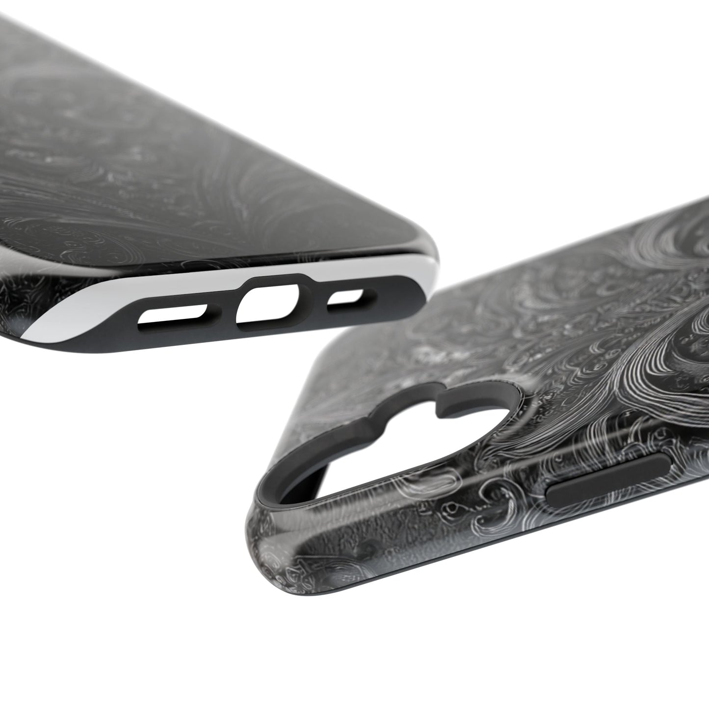 Phone Cases - Elegant Vintage Black Lace Design Printify