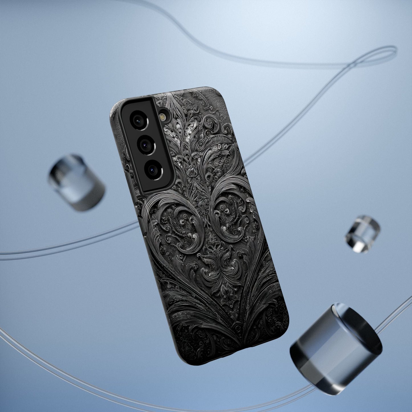 Phone Cases - Elegant Vintage Black Lace Design Printify
