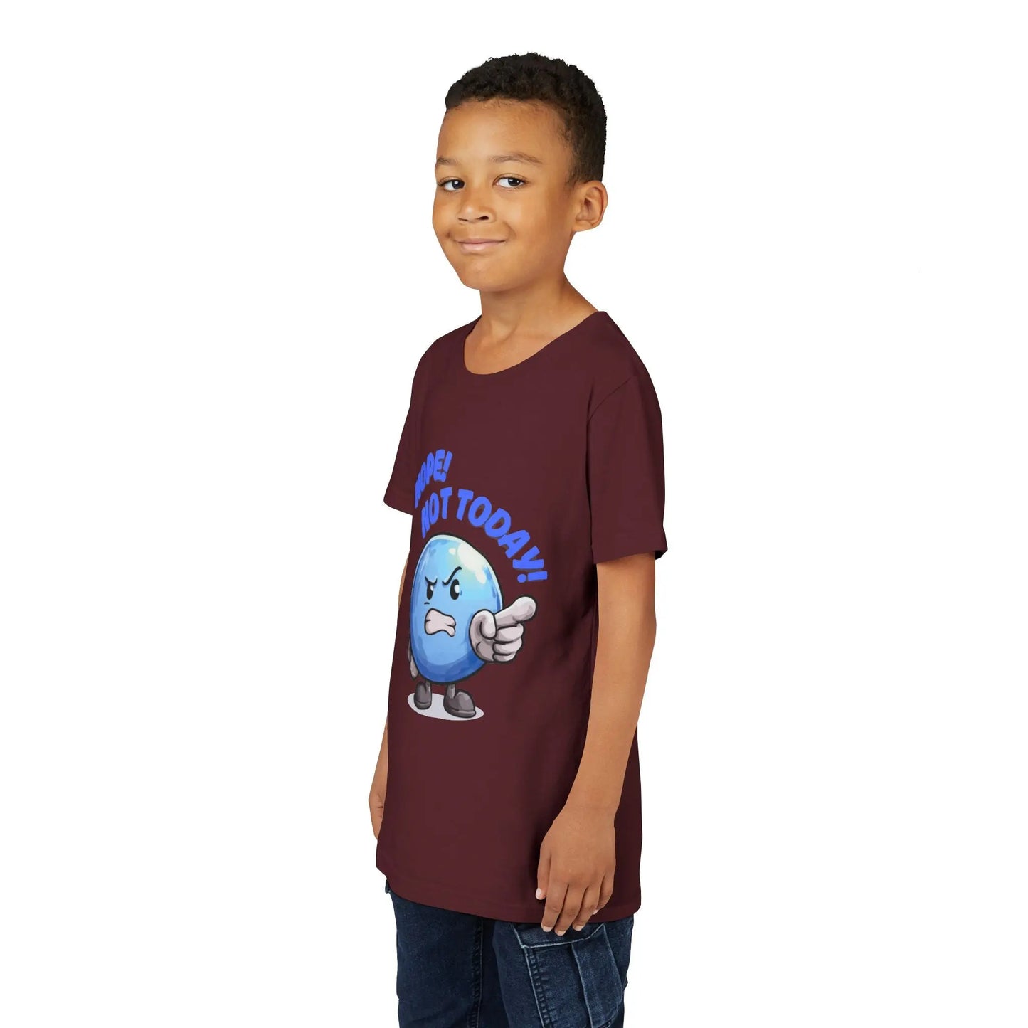 Funny Emoji Nope Not Today Youth Tee Printify