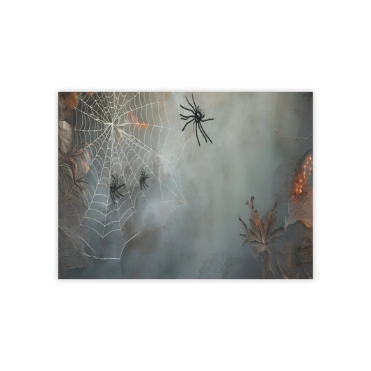 Note Pads - Spooky Spider and Web Design Halloween Stationery Printify