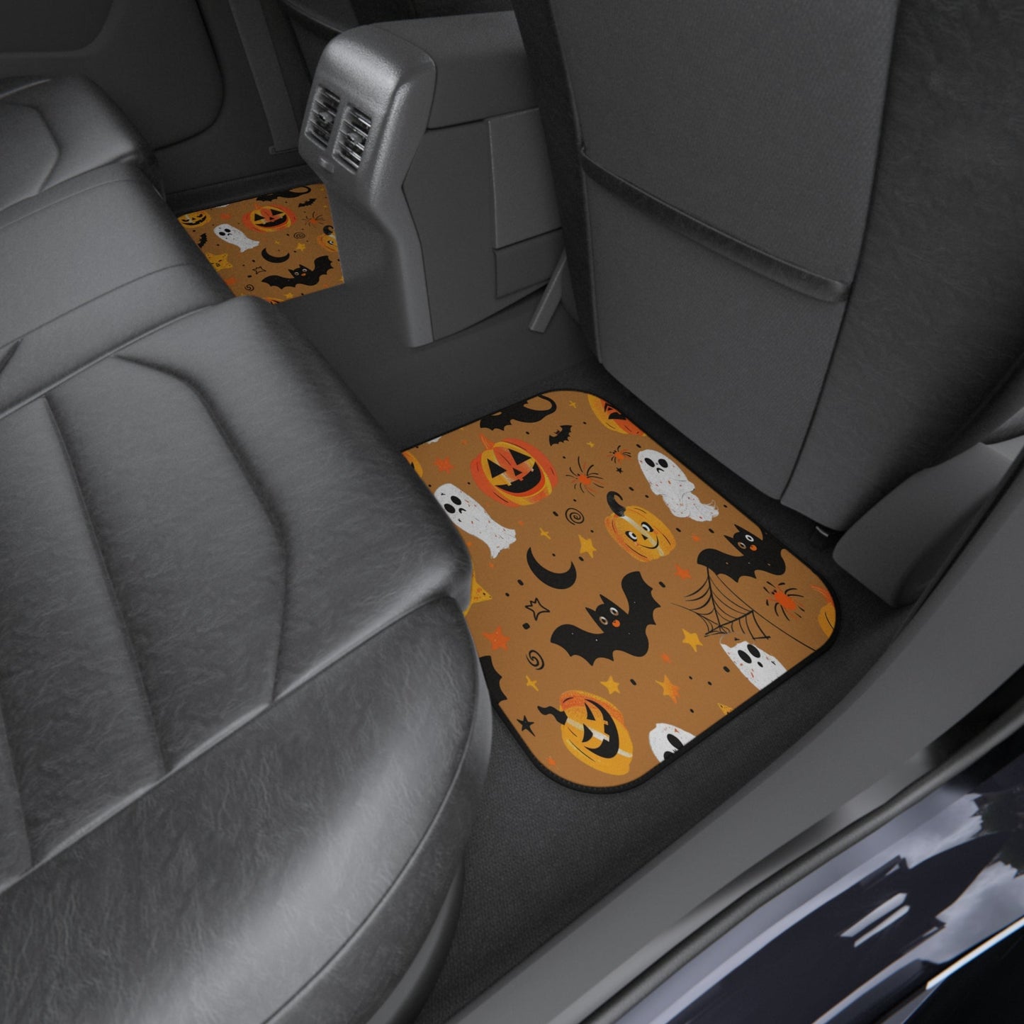 Halloween Car Mats Set, Spooky Auto Accessories, Halloween Decor, Fall Driving Gear, Seasonal Car Gifts Printify