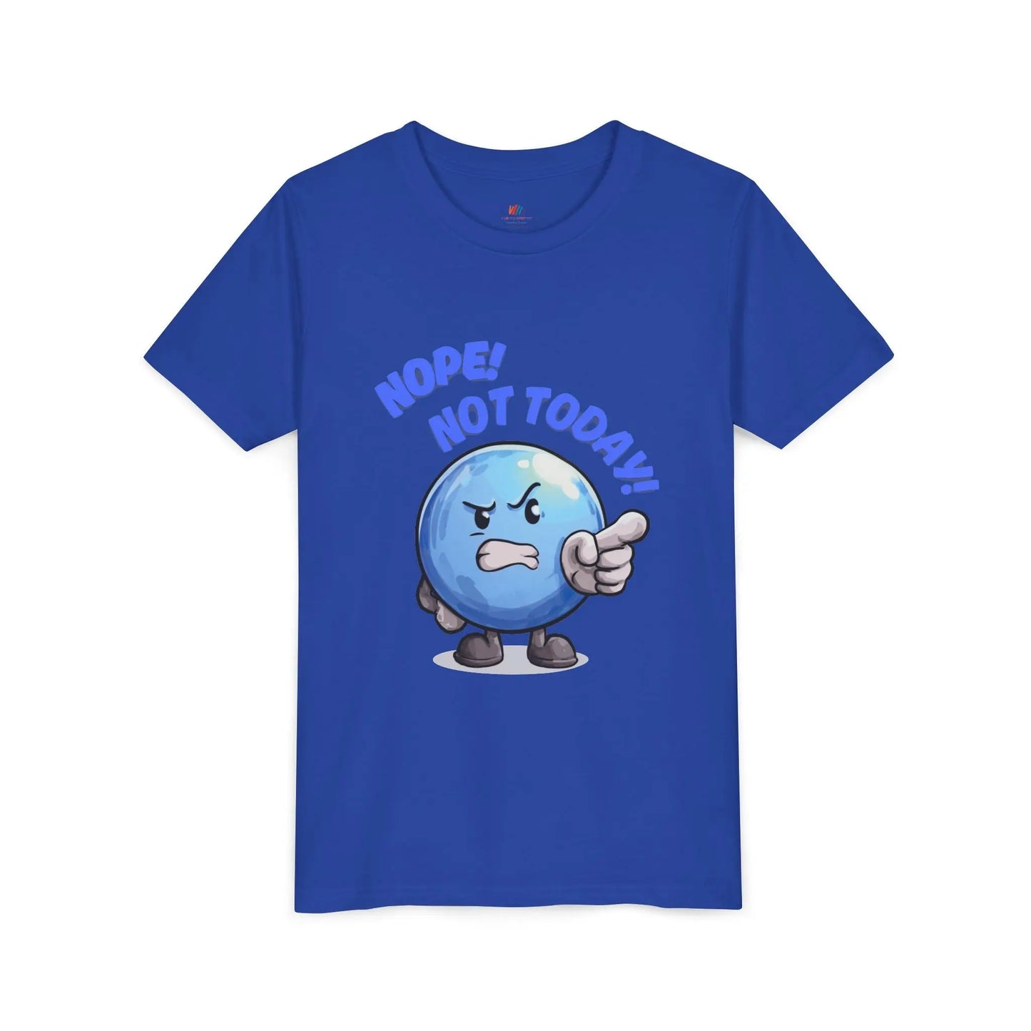 Funny Emoji Nope Not Today Youth Tee Printify