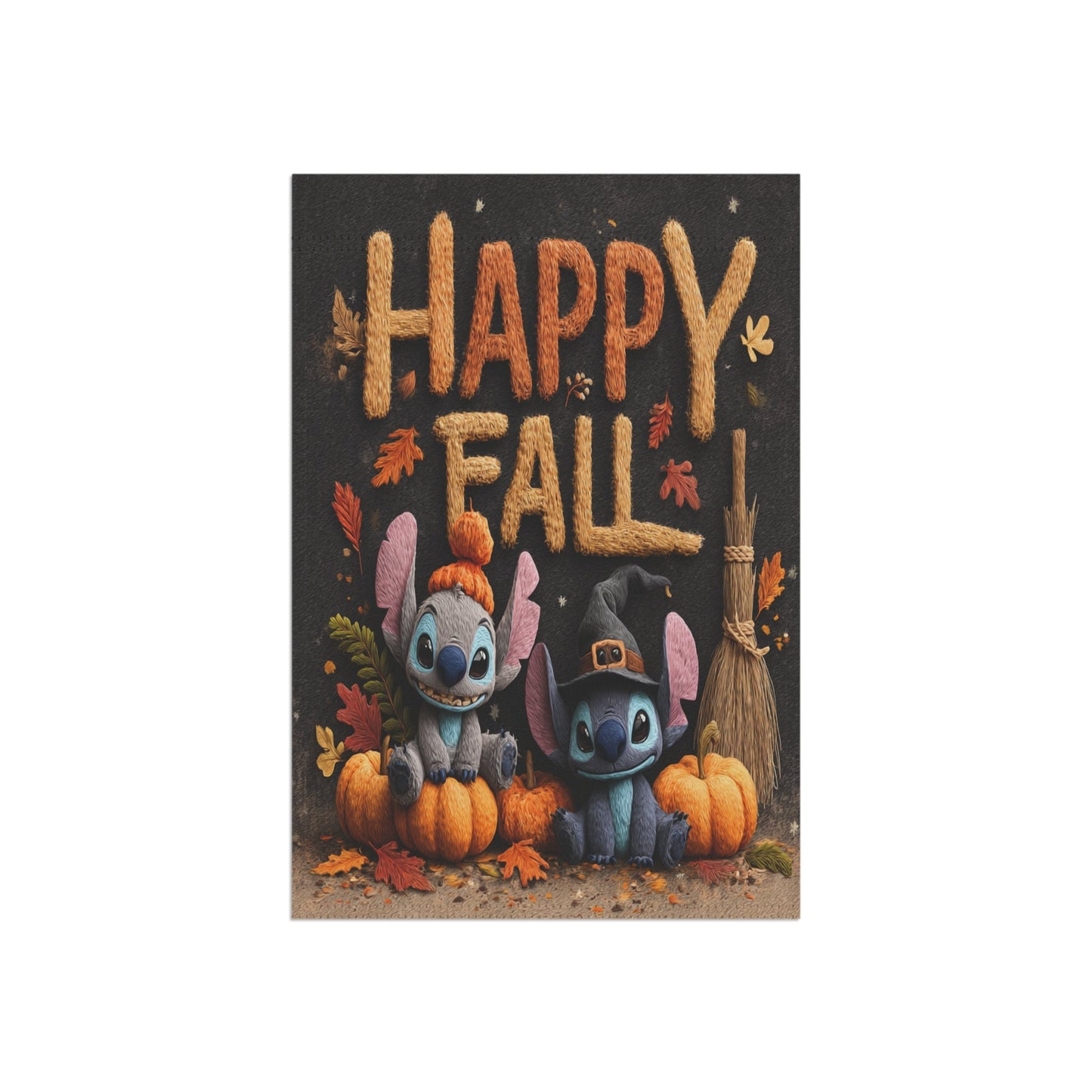 Autumn Garden Banner, Fall Decor, Happy Fall Flag, Outdoor Home Decoration, Halloween Yard Sign, Seasonal Garden Flag Printify