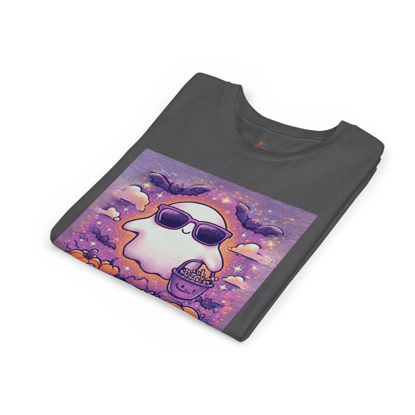 Adorable Ghost Halloween Tee, Youth Short Sleeve T-Shirt Printify