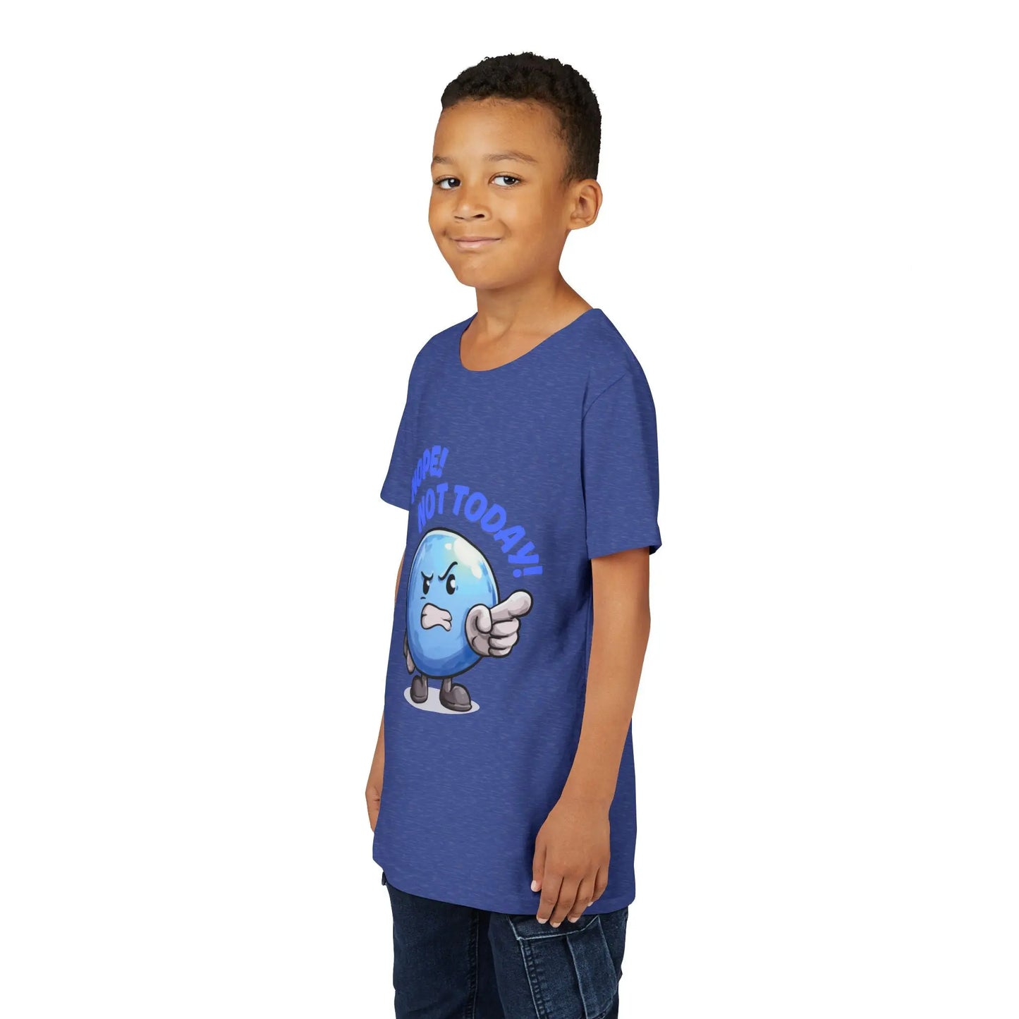 Funny Emoji Nope Not Today Youth Tee Printify