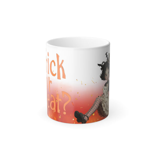 Halloween Color Morphing Mug with Trick or Treat Design, Perfect Gift for Spooky Season, Halloween Decor, Fun Coffee Cup, Unique Gift Printify