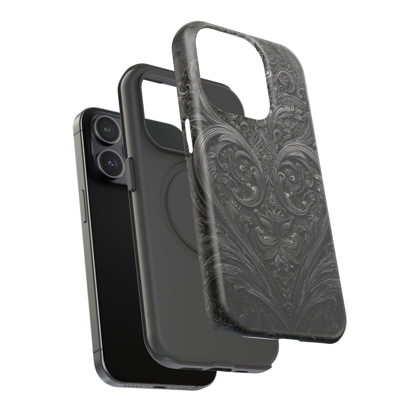 Phone Cases - Elegant Vintage Black Lace Design Printify