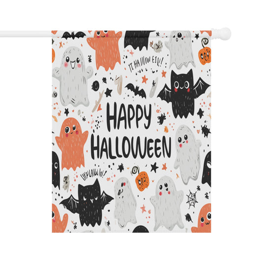 Halloween Garden Banner, Spooky Outdoor Decor, Fall Decorations, Seasonal Yard Sign, Trick or Treat Flag Printify