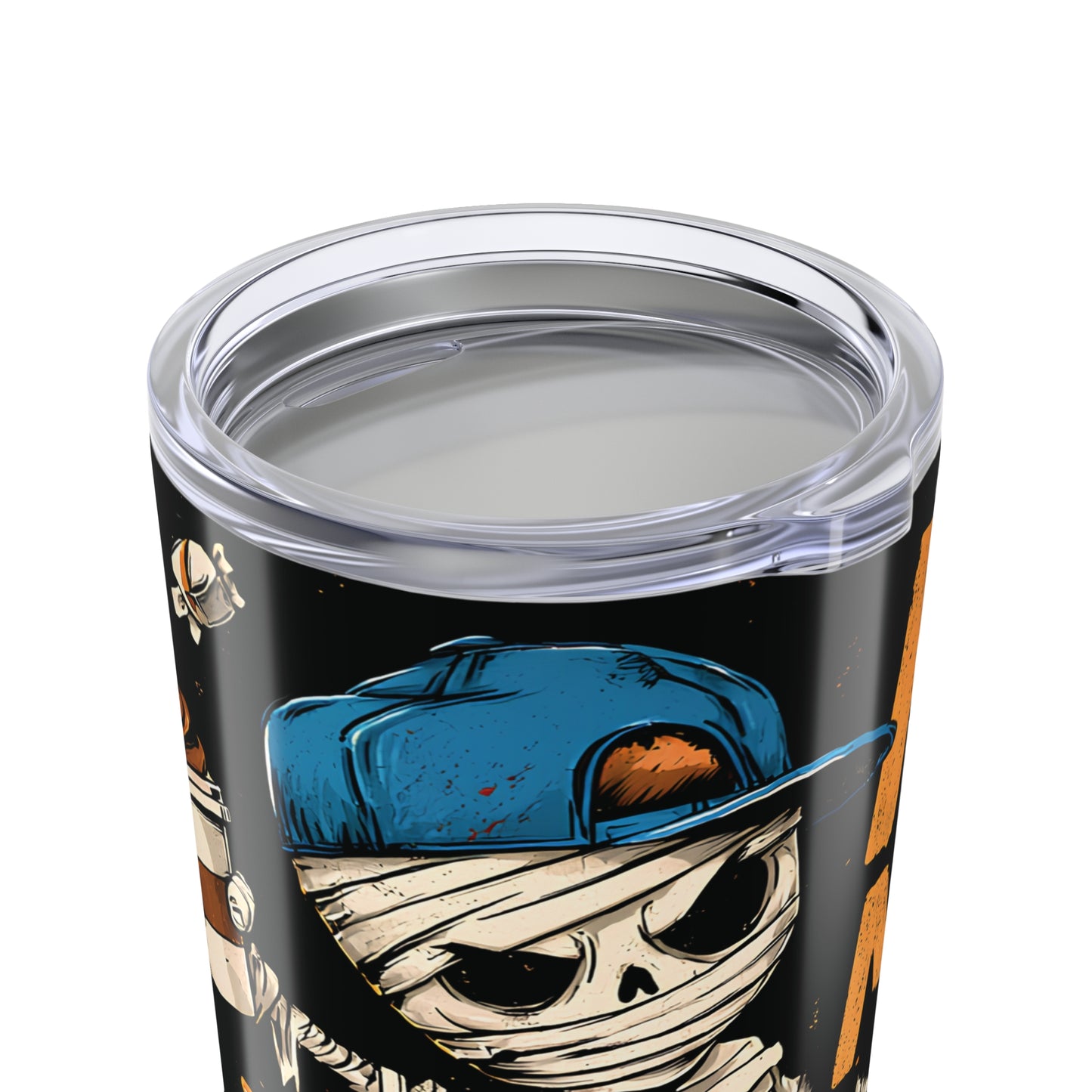 Halloween Tumbler, Mummy Skater 20oz Cup, Hawt Mess Express Coffee Mug, Funny Halloween Drinkware, Spooky Drink Container