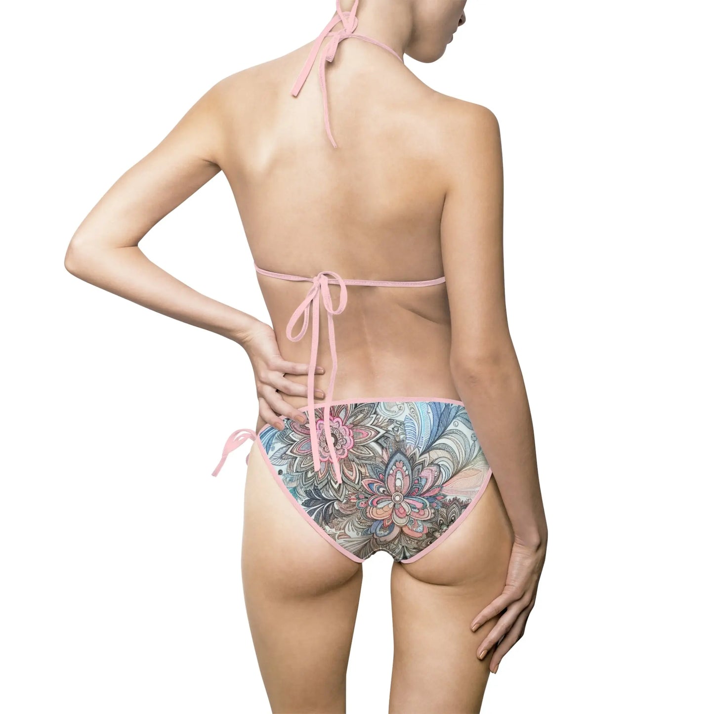 Floral Women's Bikini Swimsuit, Summer Beachwear, Swimwear for Vacation, Fun in the Sun, Pool Party Essentials Printify