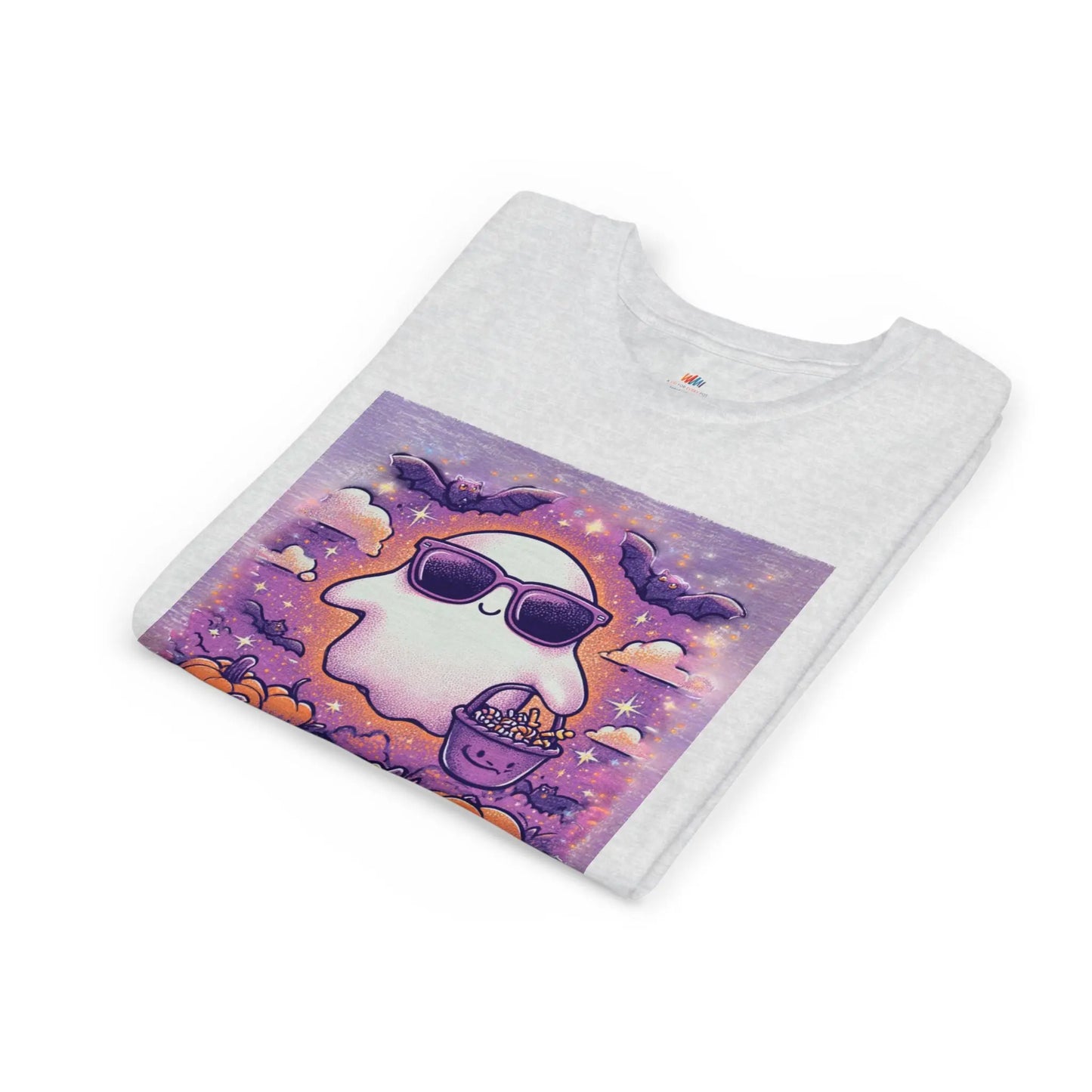 Adorable Ghost Halloween Tee, Youth Short Sleeve T-Shirt Printify