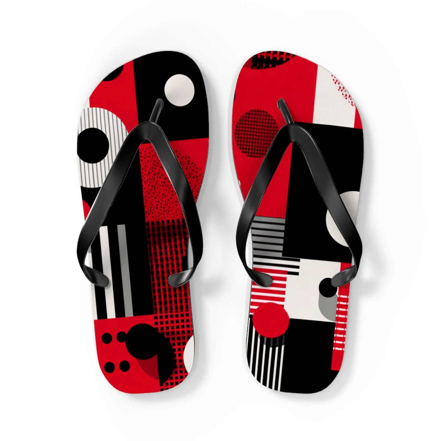 Flip Flops Ladybug Color inspired Geometric Patterns Printify