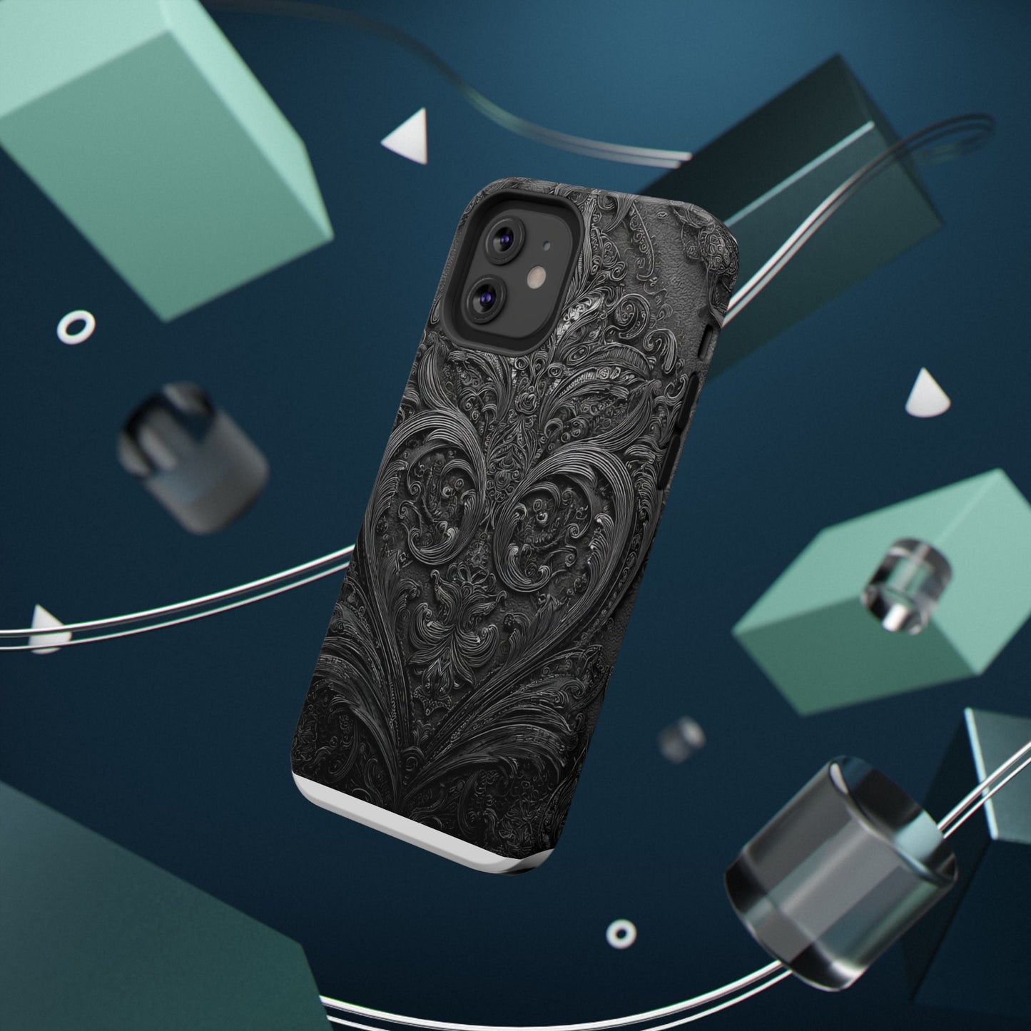 Phone Cases - Elegant Vintage Black Lace Design Printify