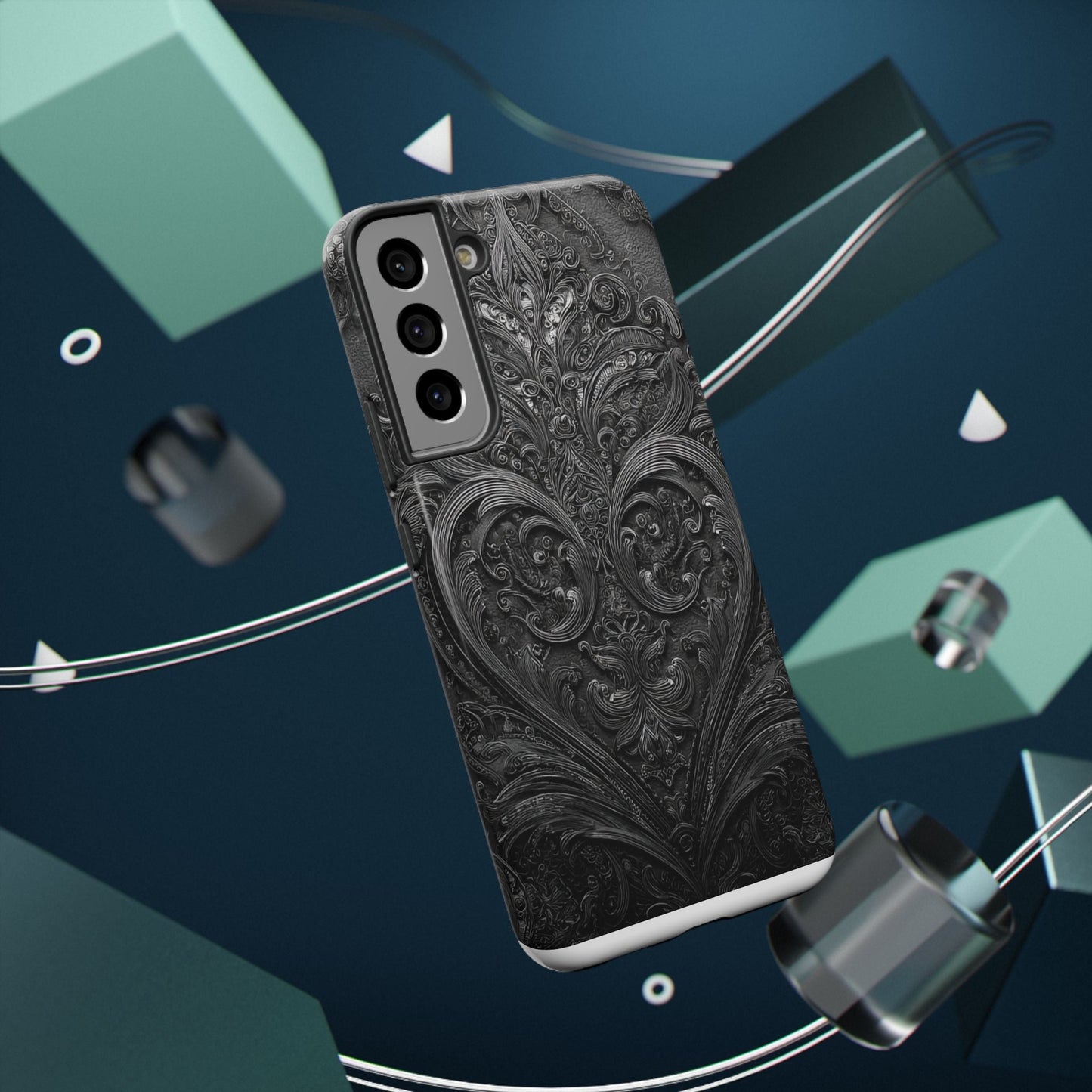 Phone Cases - Elegant Vintage Black Lace Design Printify