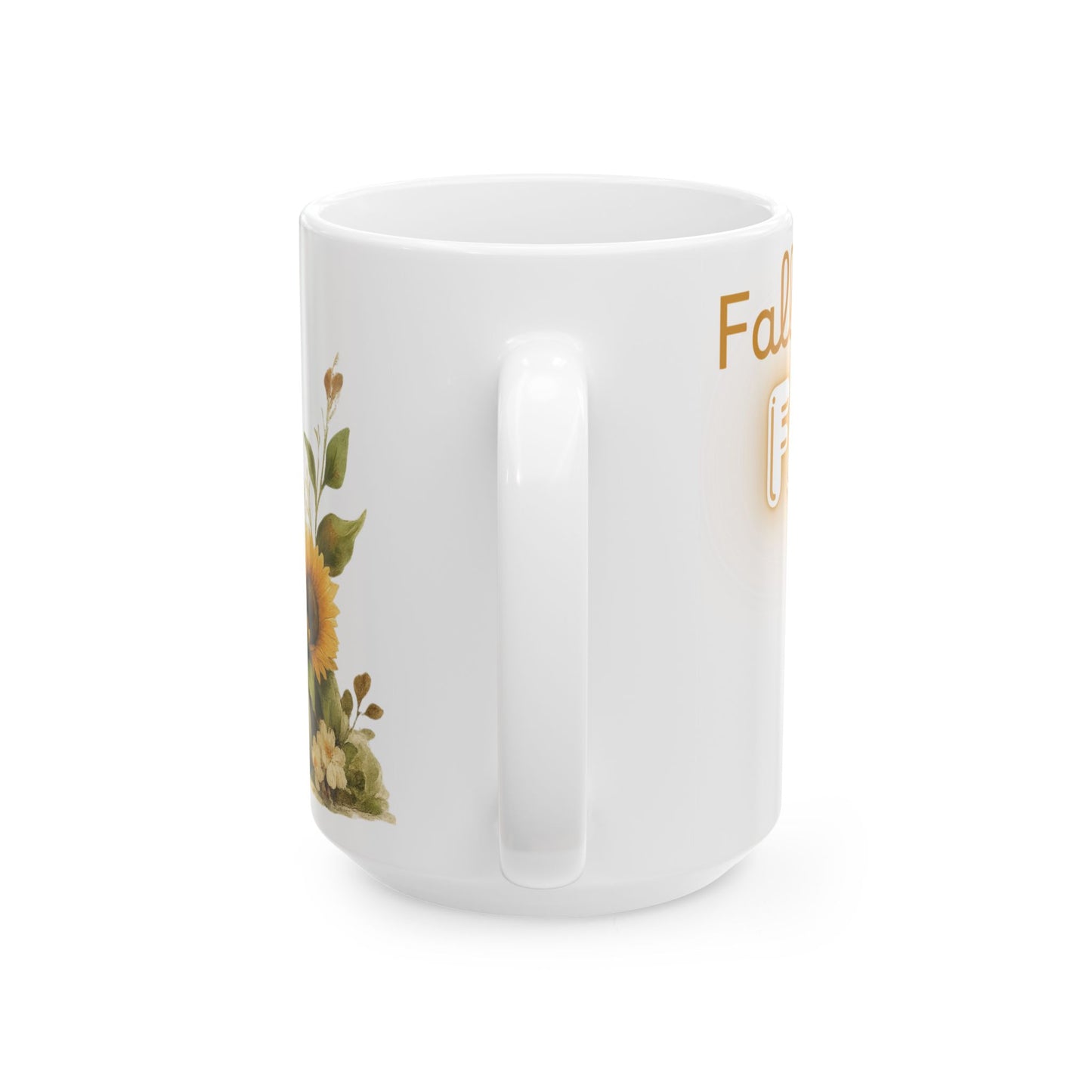 Falling for Fall Mug Cozy Autumn Witch Pumpkins and Sunflowers Coffee Cup