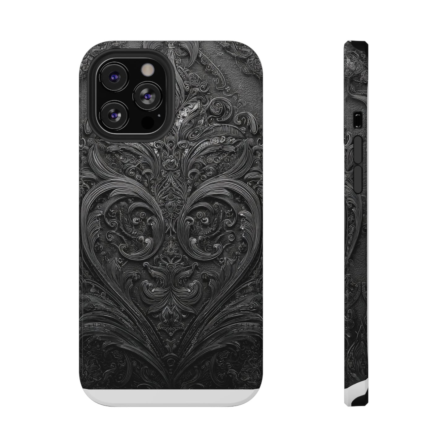 Phone Cases - Elegant Vintage Black Lace Design Printify