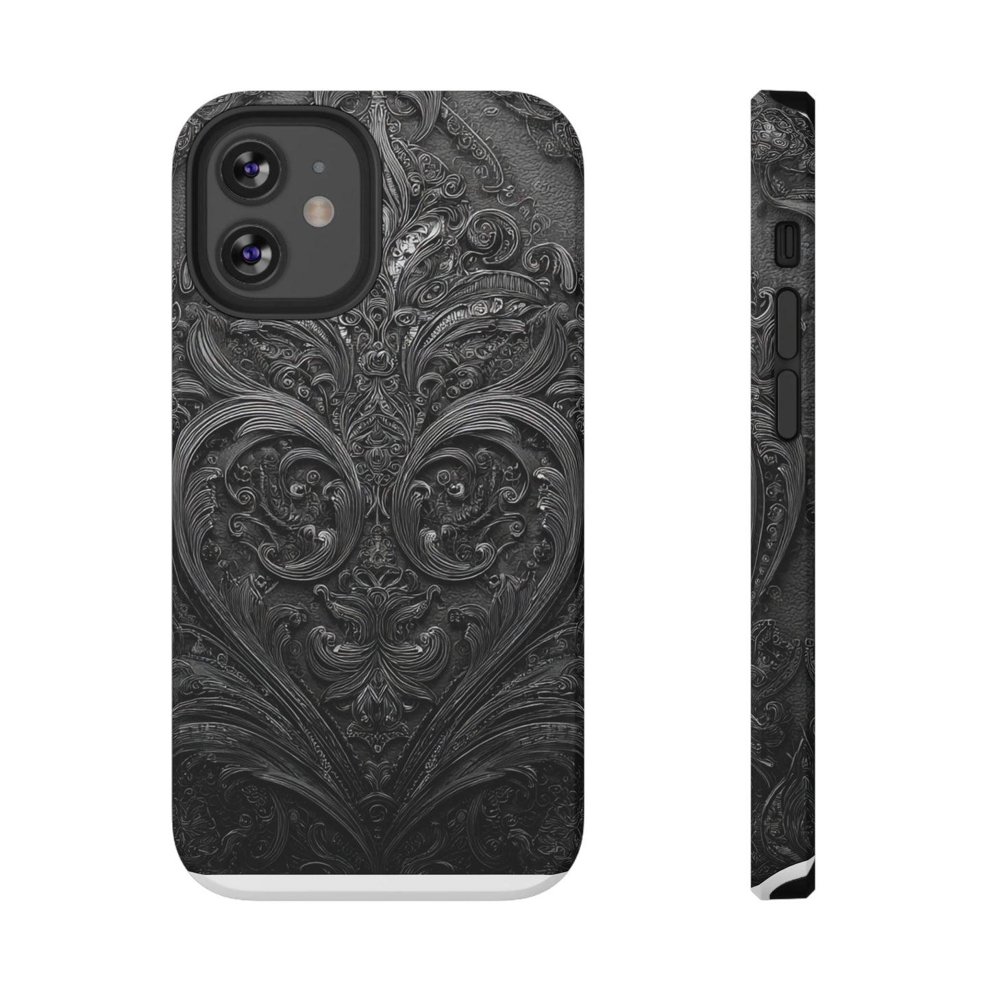 Phone Cases - Elegant Vintage Black Lace Design Printify