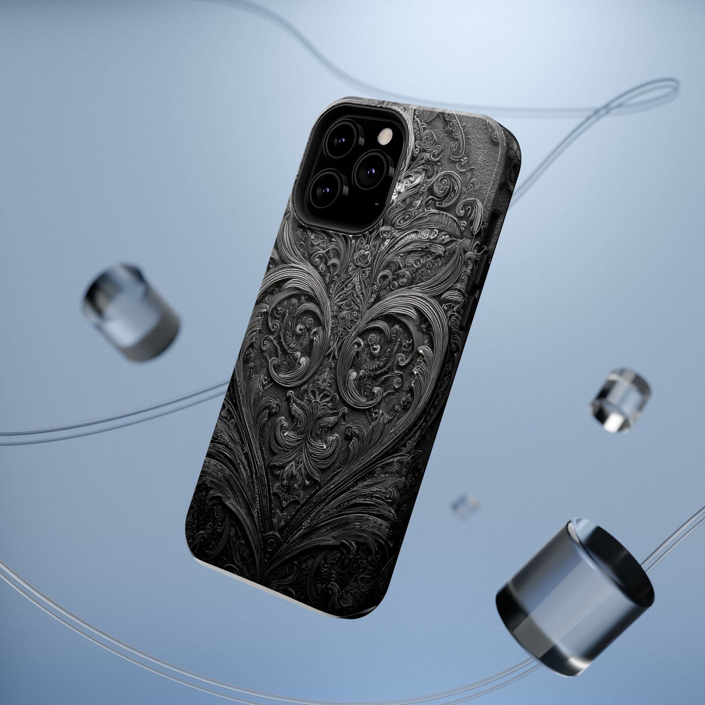 Phone Cases - Elegant Vintage Black Lace Design Printify