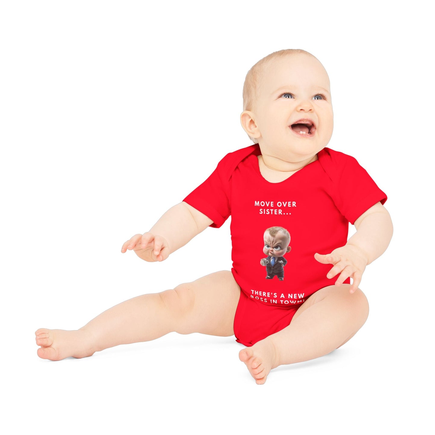 Baby Boss Organic Bodysuit - Adorable Infant Clothing, Funny Baby Gift, Cute Newborn Outfit, Perfect for Baby Showers, Milestone Photos Printify