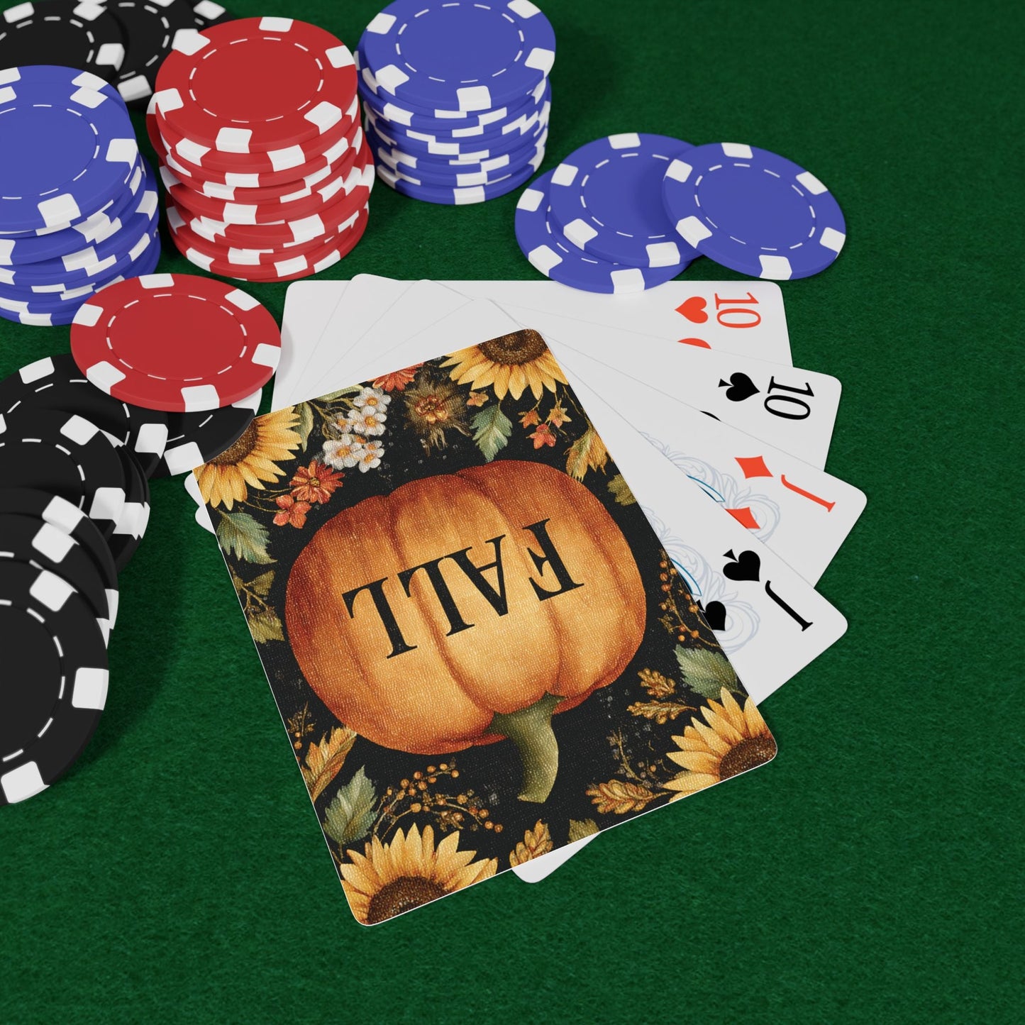 Fall-Themed Poker Playing Cards | Autumn Card Game, Halloween Party Supplies, Family Game Night, Gift for Card Players, Cozy Home Decor Printify