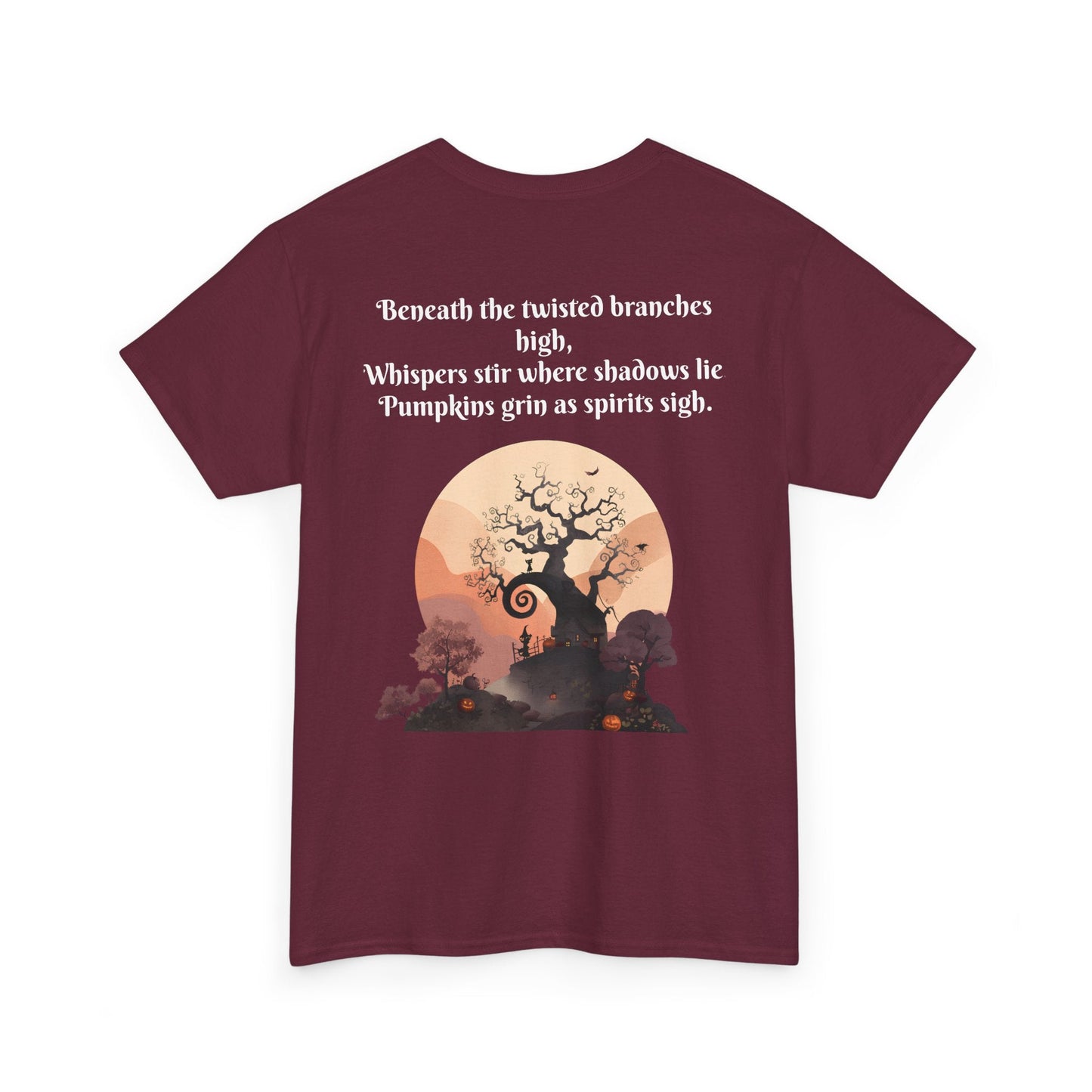 Spooky Sunset Tee, Halloween Shirt, Fall Apparel, Unisex Graphic Tee, Autumn Vibes, Cozy Casual Wear Printify