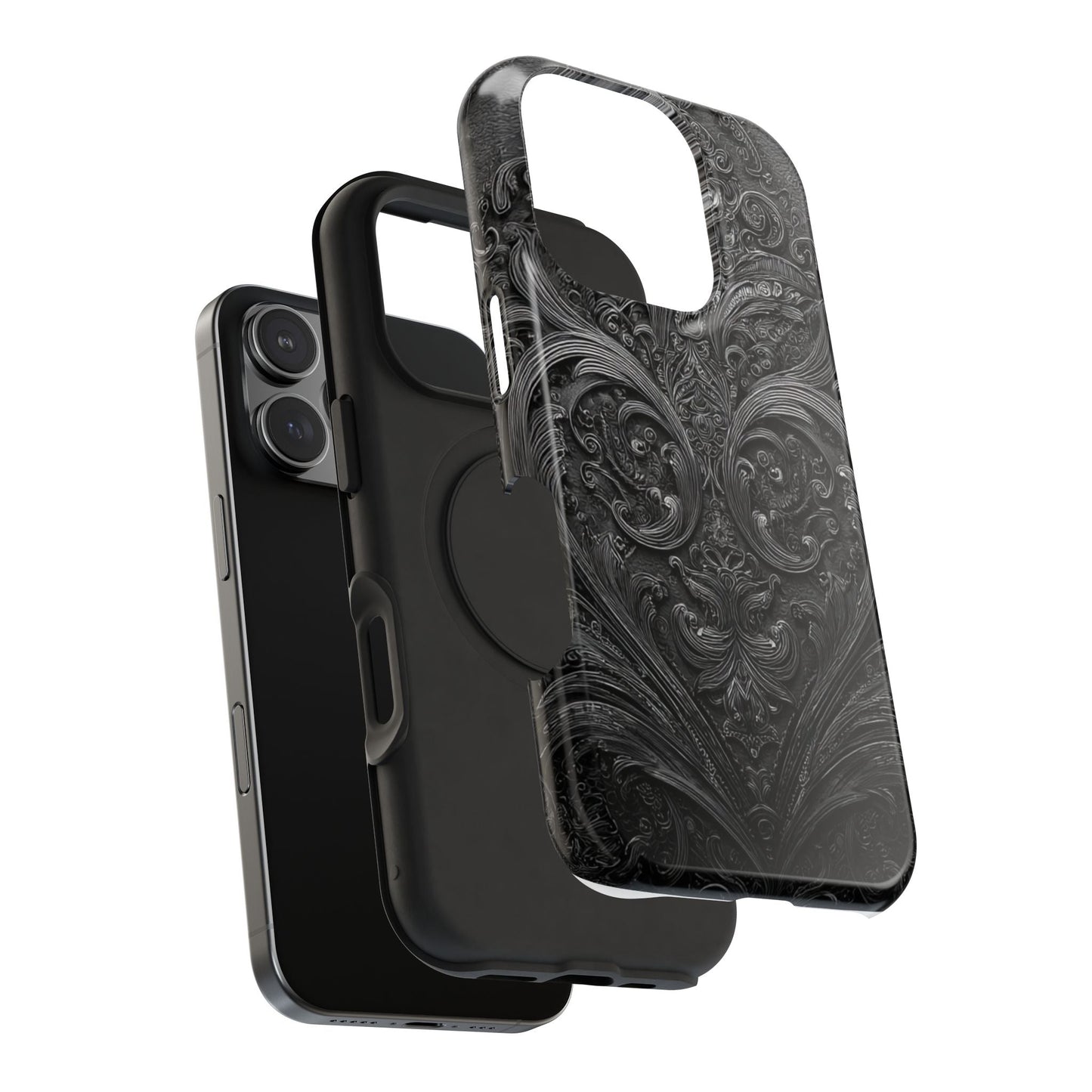 Phone Cases - Elegant Vintage Black Lace Design Printify