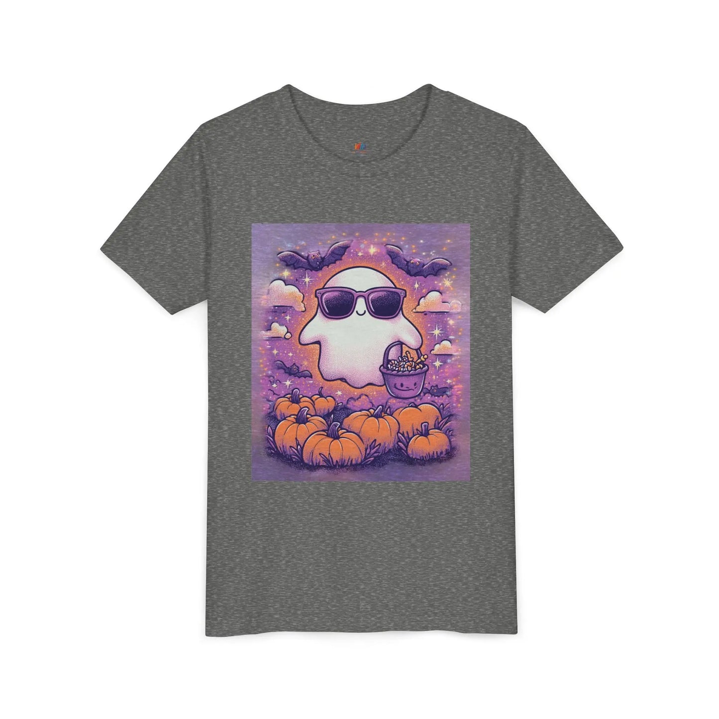 Adorable Ghost Halloween Tee, Youth Short Sleeve T-Shirt Printify